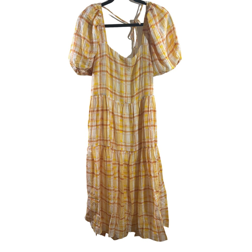 ASTR the label NWOT Plaid Summer Maxi Dress Size Small Square‎ Neck, MSRP $145